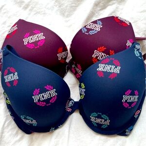 PINK! Victoria Secret 34A Push Up Bras